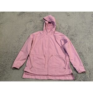 Champion Jacket Womens Small Full Zip Up Hooded Pink Zipped Pockets Lined